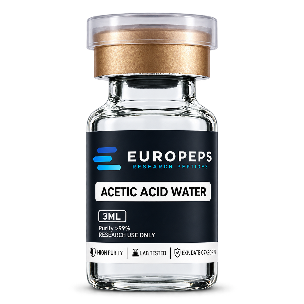 Europeps Acetic Acid Water 3 ml vial